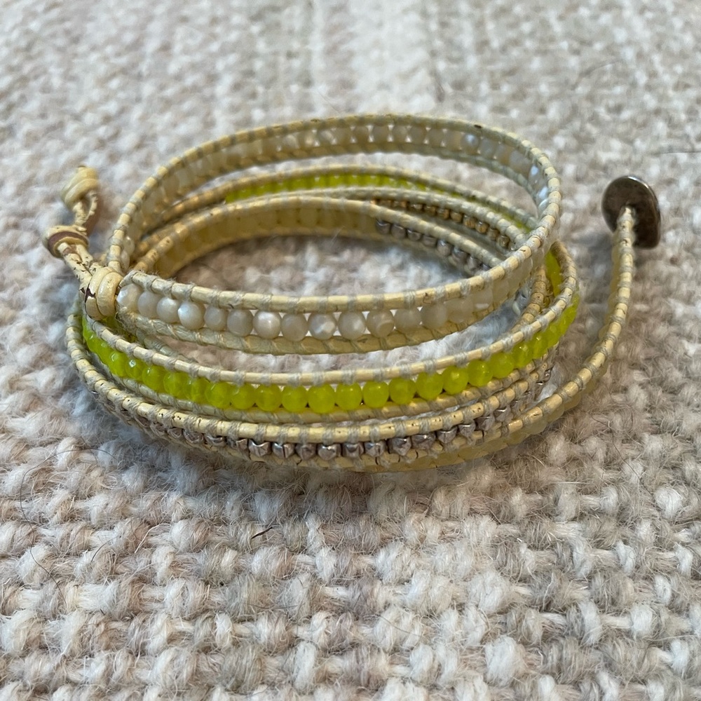 Chan Luu beaded wrap bracelet.